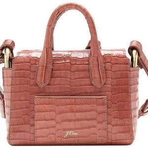J. Crew Harper Mini Croc-embossed Italian Leather bag NWT